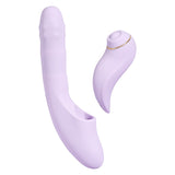DUOGLOW Thrusting Beaded Vibrator with Pulsating Stimulator