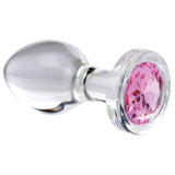 Booty Sparks Pink Gem Glass Anal Plug (Sm-M-Lg)