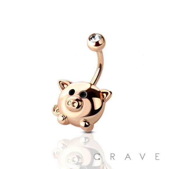BELLY RING CUTE PIG