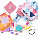 First Period Kit For Girls - Pink Triangles