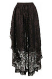 Brown Lace Hi Low Skirt