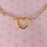 Gold heart chain choker/necklace