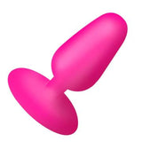 Flexible Vibrating Silicone Butt Plug - Pink