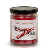 Lick My Stick Peppermint Holiday Candle - Funny Christmas