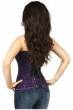 Lavish Dark Purple Lace Overbust Corset w/Zipper