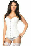Lavish White Brocade Corset