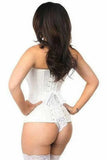 Lavish White Brocade Corset