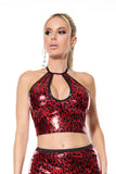 Red & Black Halter