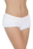 Ruffle Butt  Booty Shorts, Black, White, Red