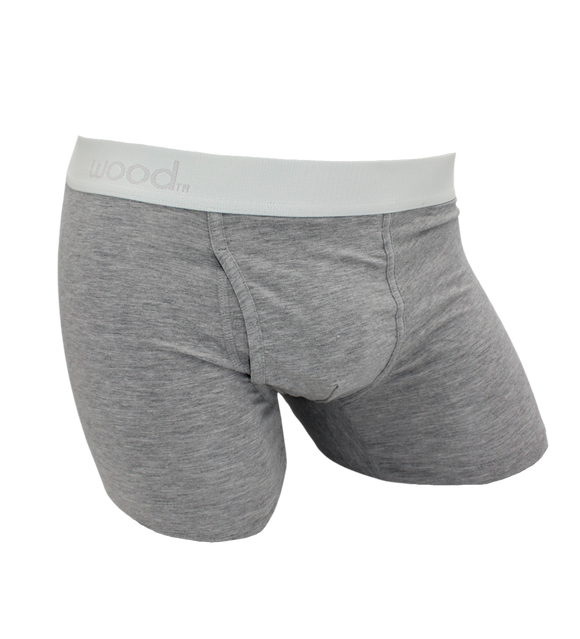 Wood Boxer Brief-He3ather Gray