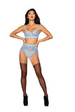 Artic Blue 3-Piece Garter Belt Set