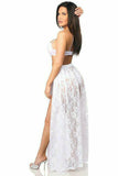 Sheer White Lace Skirt - Daisy Corsets