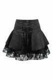 Black w/Black Lace Gothic Skirt