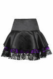 Purple w/Black Lace Gothic Skirt