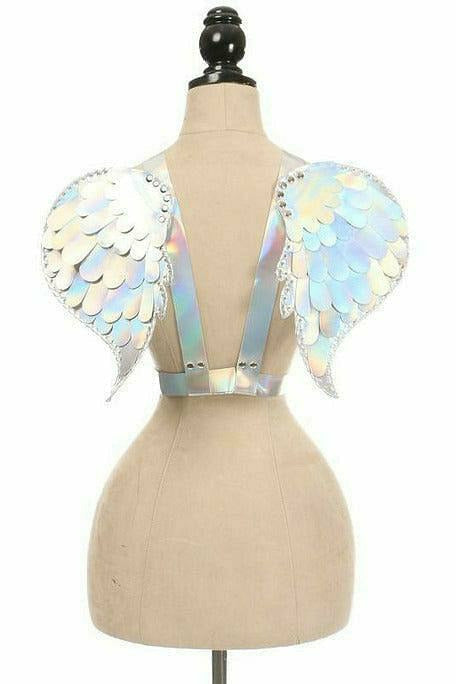 Silver Holo Angel Wing Harness - Daisy Corsets