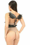Black Vegan Leather Body Harness w/Wings - Daisy Corsets