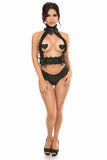 Kitten Collection Black/Black Lace Double Strap Body Harness