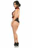 Kitten Collection Red/Black Lace Double Strap Body Harness - Daisy Corsets