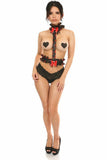 Kitten Collection Red Roses Satin Single Strap Body Harness - Daisy Corsets