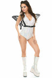 Black Patent Large Butterfly Wing Body Harness - Daisy Corsets