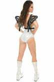 Black Patent Large Butterfly Wing Body Harness - Daisy Corsets