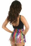 Rainbow Glitter Fringe Mini Skirt - Daisy Corsets