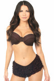 Dark Brown Lace Ruffle Panty - Daisy Corsets