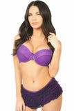 Plum Lace Ruffle Panty - Daisy Corsets