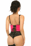 Lavish Neon Pink Patent Open Cup Underwire Waist Cincher - Daisy Corsets