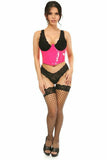 Lavish Neon Pink Patent Open Cup Underwire Waist Cincher - Daisy Corsets