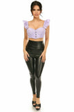 Lavish Lavender Eyelet Underwire Bustier Top w/Removable Ruffle Sleeves - Daisy Corsets