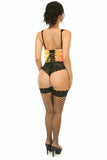 Lavish Pink/Yellow Holo Open Cup Underwire Waist Cincher - Daisy Corsets