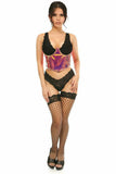 Lavish Rainbow Gold Holo Open Cup Underwire Waist Cincher - Daisy Corsets