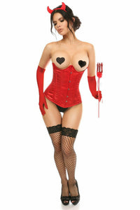 Lavish 4 PC Sexy Red Devil Corset Costume - Daisy Corsets
