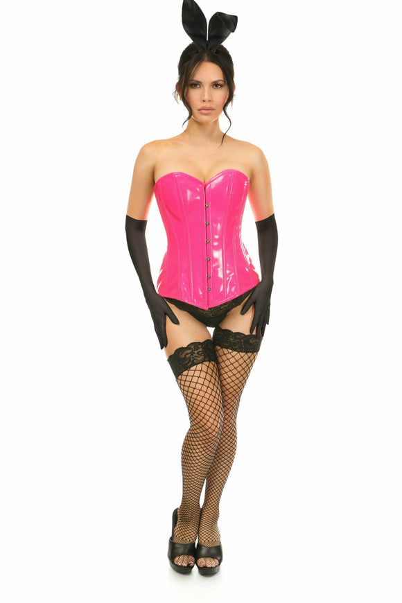 Lavish 4 PC Pink Patent Bunny Corset Costume - Daisy Corsets