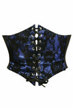 Lavish Blue w/Black Lace Overlay Corset Belt Cincher - Daisy Corsets