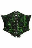 Lavish Green w/Black Lace Overlay Corset Belt Cincher - Daisy Corsets