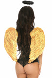 Lavish 3 PC Golden Gothic Angel Corset Costume