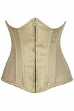 Lavish Beige Cotton Underbust Corset - Daisy Corsets