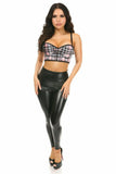 Lavish Pink Plaid Underwire Short Bustier - Daisy Corsets