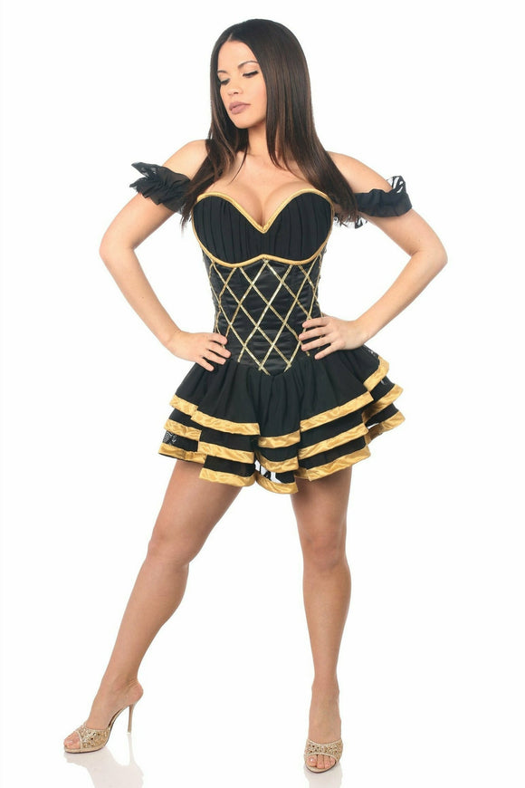 Top Drawer Steel Boned Egyptian Corseted Dress