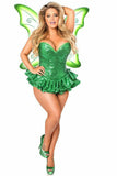 Top Drawer Premium Sequin Green Fairy Corset Dress Costume - Daisy Corsets