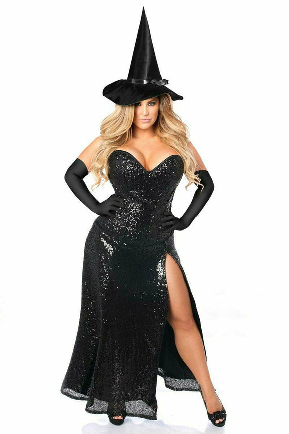 Top Drawer Premium Sequin Witch Corset Costume - Daisy Corsets