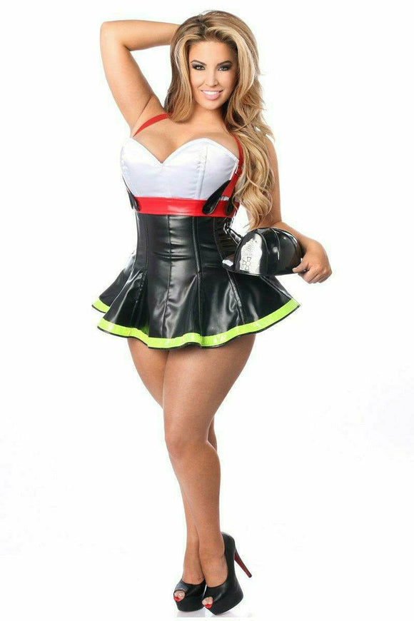 Top Drawer 2 PC Flamin' Hot Firefighter Corset Costume - Daisy Corsets