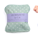 First Period Kit for Girls - Mint Green Mini Dots